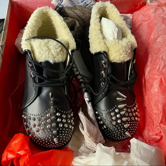 🔥 NWT Gucci Runway Harlem spikes and studs boots/shoes - Picture 13 of 14
